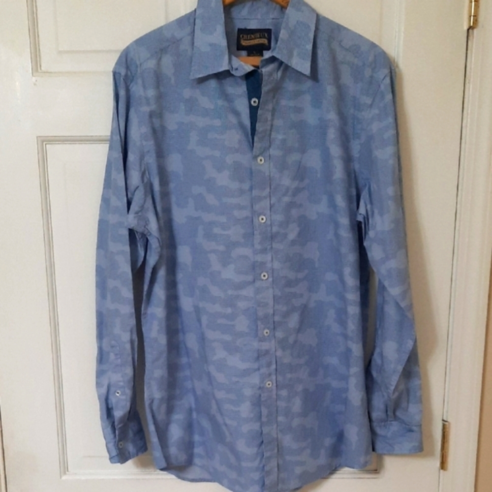 Daniel Cremieux Light Blue Patterned Men's Shirt